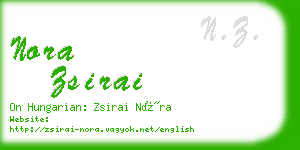 nora zsirai business card